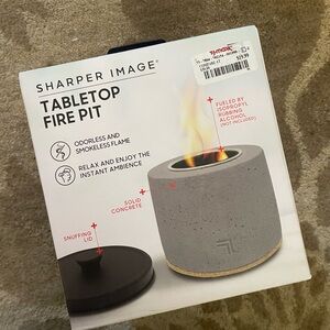 Sharper Image Gray Concrete Fire Pit